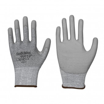 Solidstar®  Schnittschutz-Handschuh  PU-Beschichtung  grau  Schnittschutz Stufe B