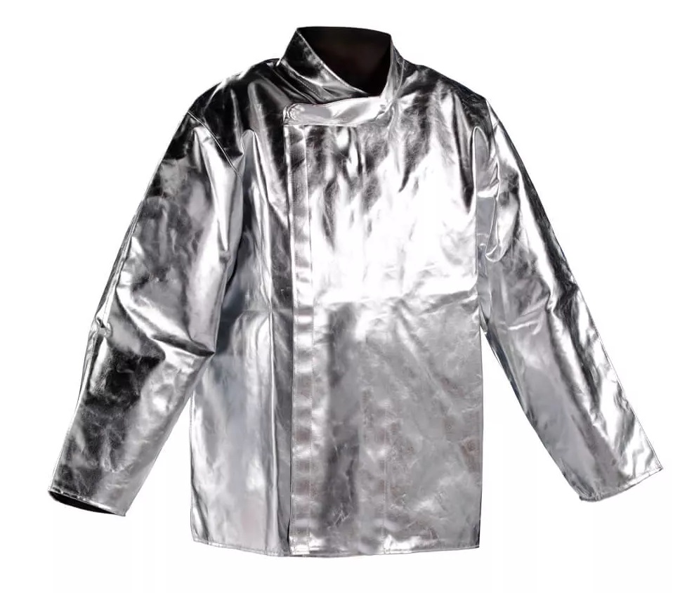 Hitzeschutzjacke aluminisiert 260g/m² mit seitlichem Klettverschluß