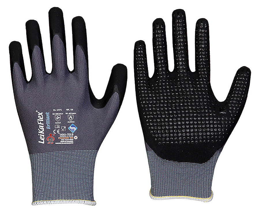 LeiKaFlex® RL 1471 , Feinstrickhandschuh mit NFT®-Beschichtung + Noppen