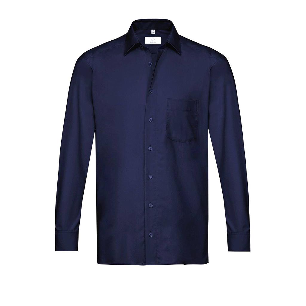 BASIC Herren Hemd Regular Fit marine langarm