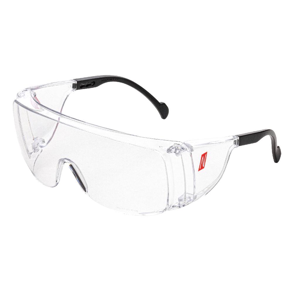 NITRAS® VISION PROTECT OTG, Schutzbrille, Tragkörper schwarz / transparent, Sichtscheiben klar, EN 166