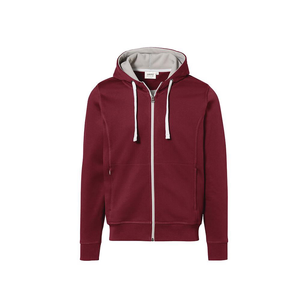 Hakro® Kapuzenjacke Bonded weinrot