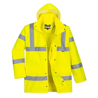 RT60 - Atmungsaktive Warnschutzjacke/Regenjacke gelb