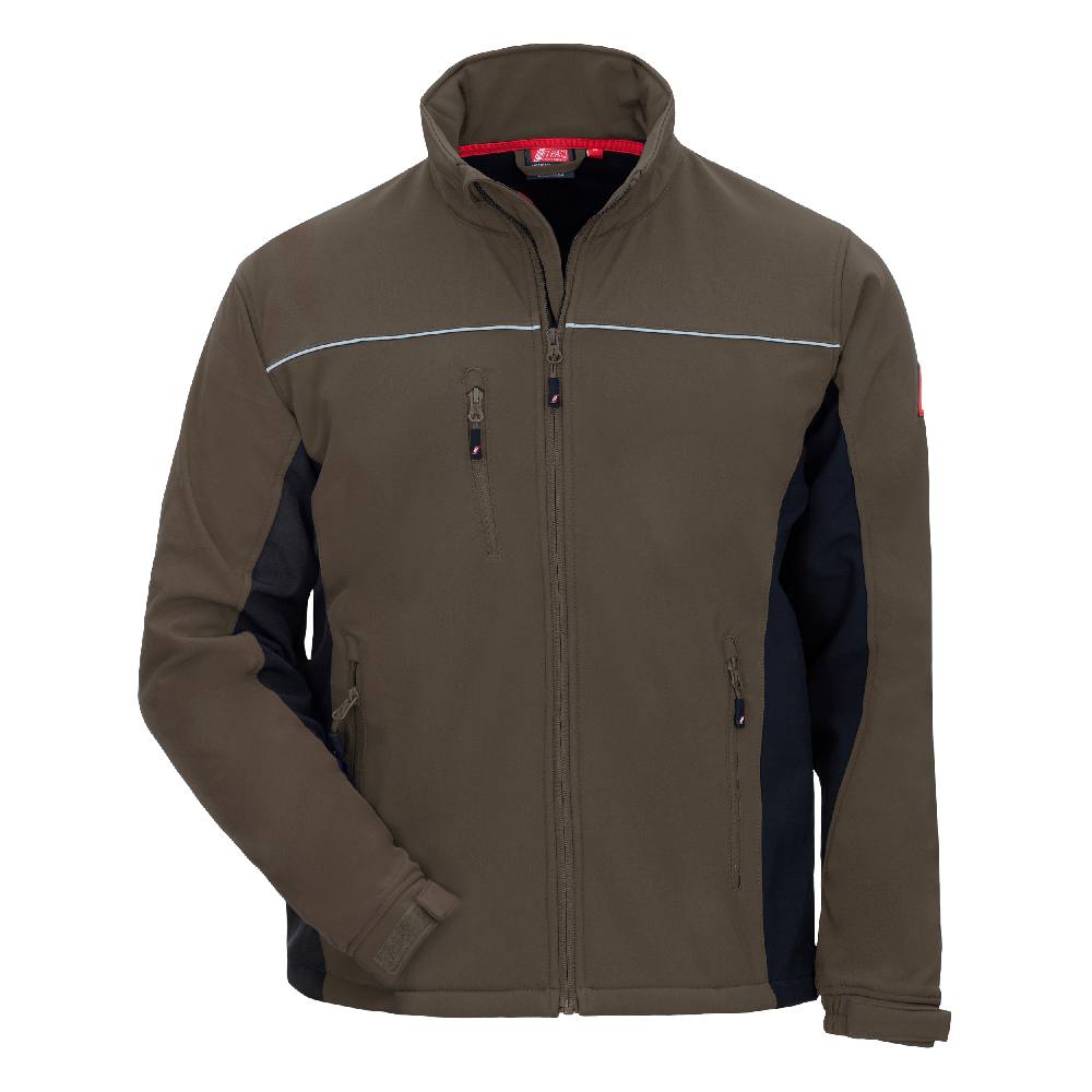 NITRAS® MOTION TEX LIGHT, Softshelljacke, braun / schwarz