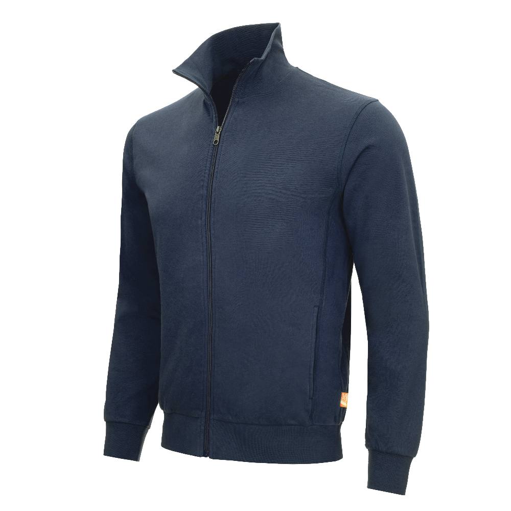 NITRAS® MOTION TEX LIGHT, Sweatjacke, 70% Baumwolle / 30% Polyester, 300 g/qm, STANDARD 100 by OEKO-TEX® marineblau