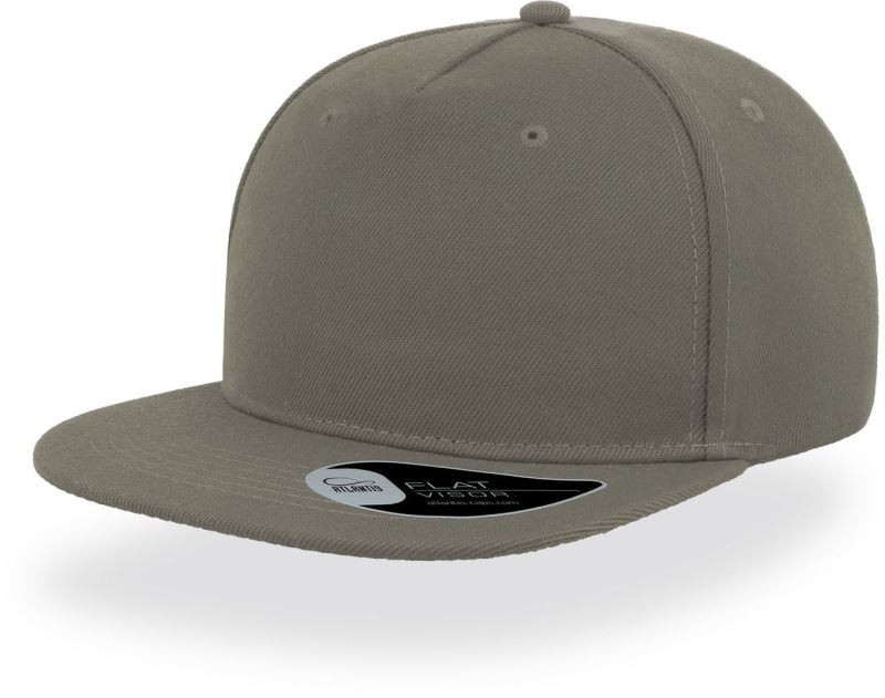 Atlantis Headwear 5 Panel Kappe "Snap Five" grey