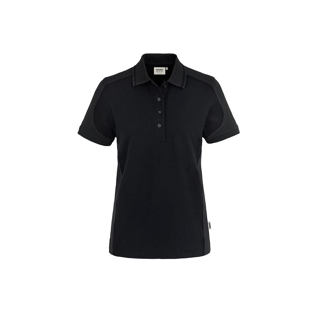 Hakro®  Damen Poloshirt Contrast Micralinar schwarz/athrazit