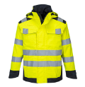 MV70 PORTWEST®  Modaflame Regen Multinorm Arc-Jacke Gelb/Marine