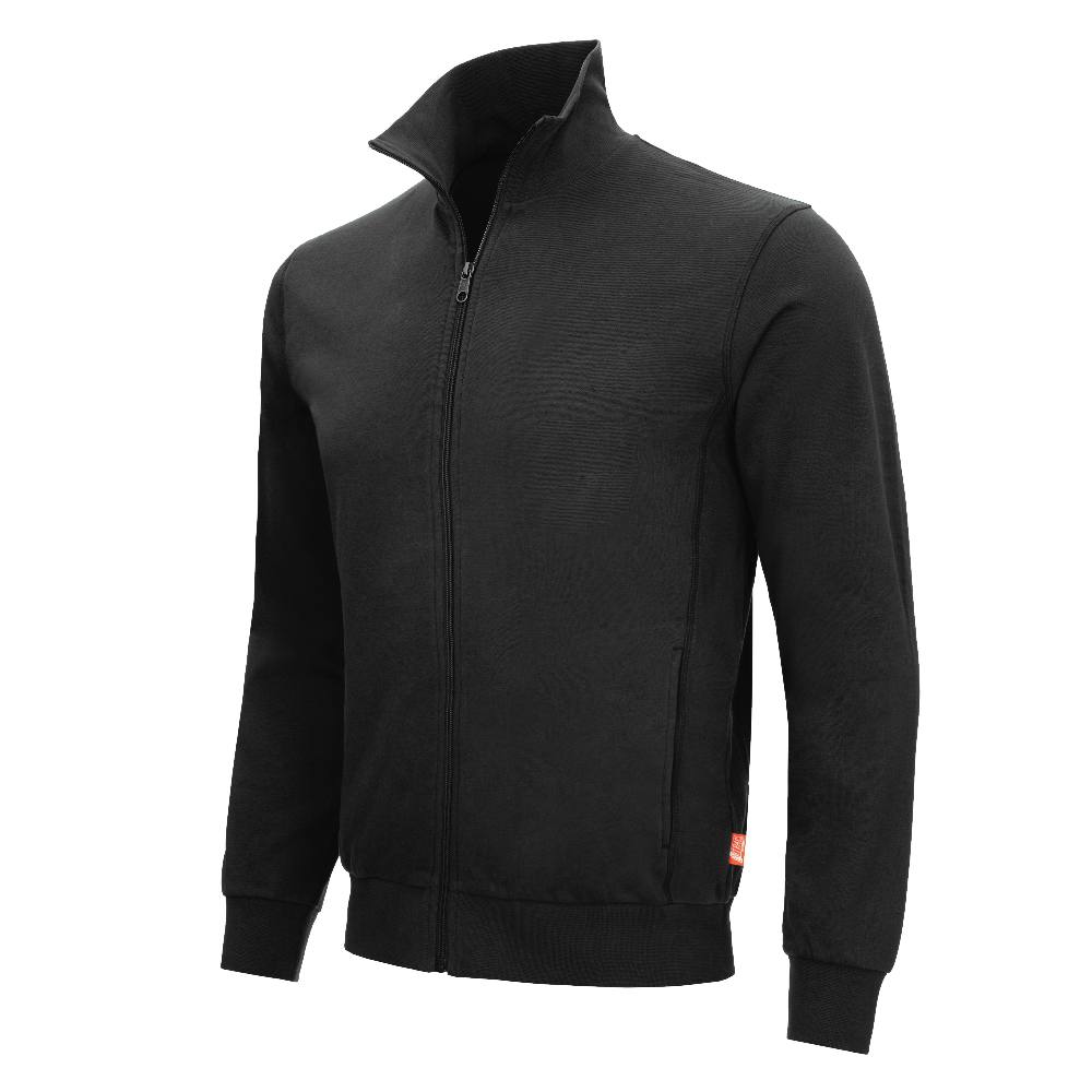 NITRAS® MOTION TEX LIGHT, Sweatjacke, 70% Baumwolle / 30% Polyester, 300 g/qm, STANDARD 100 by OEKO-TEX® schwarz