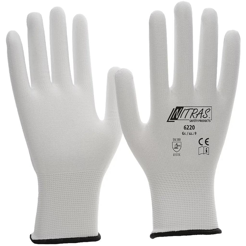 NITRAS® Nylonhandschuhe, weiß, ohne Beschichtung, EN 388