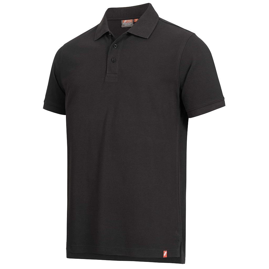 NITRAS® MOTION TEX LIGHT, Poloshirt, vorgewaschen, Polokragen, 100% Baumwolle, 200g/qm, STANDARD 100 by OEKO-TEX® schwarz