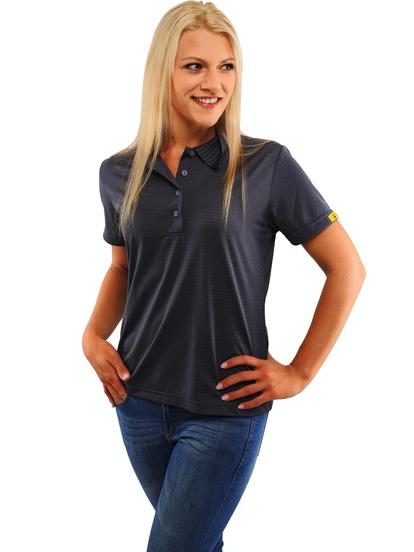 Damen Polo Shirt Single 1/2 Arm STEFFI ESD Coolmax® marine