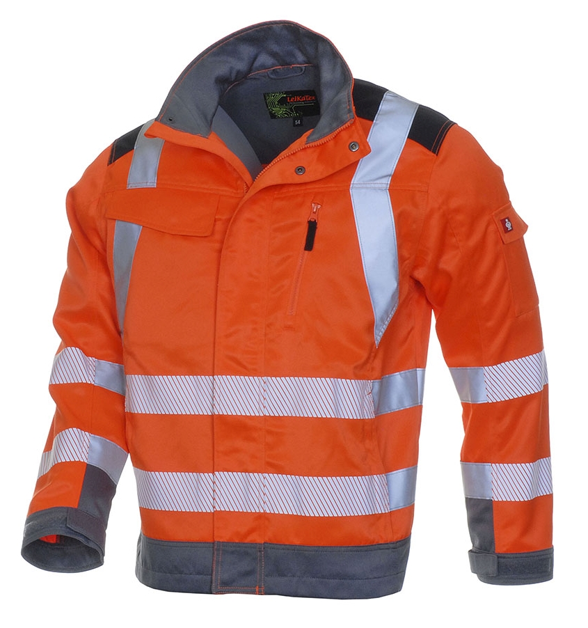 LeiKaTex® BRIGHT LINE Warnschutz Jacke EN ISO 20471 Klasse 2 • warnorange