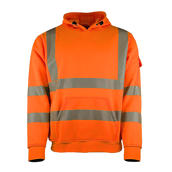 LeiKaTex® • HOODIE • Warnschutz-Kapuzen-Sweatshirt • warnorange