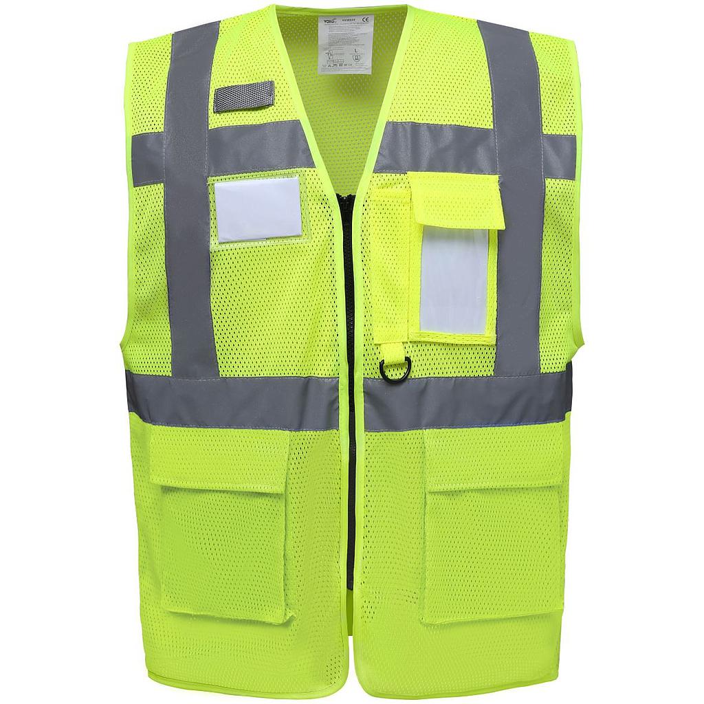 YOKO Hi-Vis Mesh Warnweste gelb