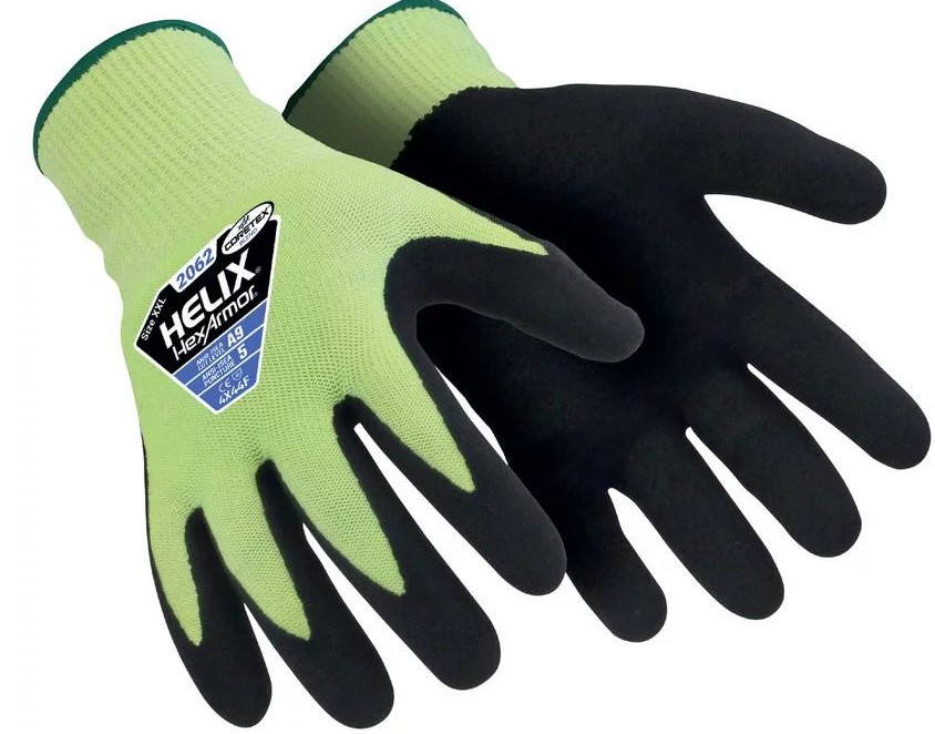  Uvex HexArmor® Helix® Serie 2062 Schnittschutzhandschuh gelb, schwarz mit Strickbund