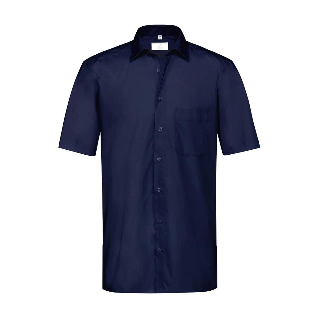 BASIC Herren Hemd Regular Fit marine kurzarm
