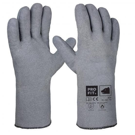 PRO FIT®  Nitril Hitzeschutzhandschuh, "Therm", 35 cm, grau