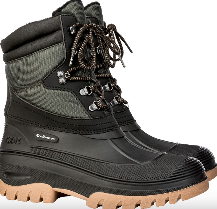 HUDSON Gefütterter Schnürstiefel CANADIAN BOOTS schwarz/kombin. 251