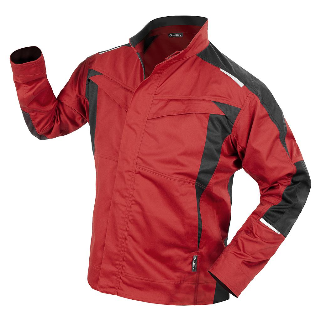 Qualitex "IND" Bundjacke MG 250g rot/grau