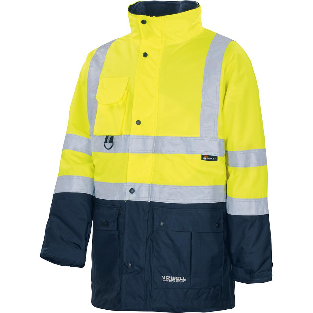 Warnschutz Kontrast Parka 5in1 leuchtgelb/marine