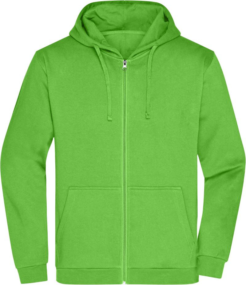 James & Nicholson Herren Kapuzen Sweatjacke lime green