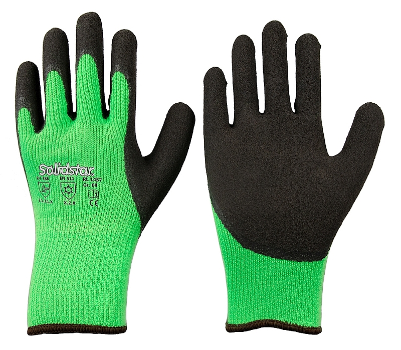 Solidstar® • Thermo-Polyacryl-Winterhandschuh • mit gesandeter Latex-Beschichtung