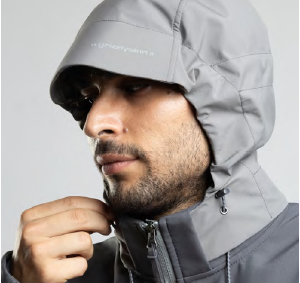 Kapuze für Grizzlyskin Hybrid Softshelljacke hellgrau