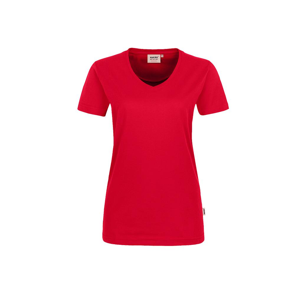 Hakro® Damen-V-Shirt MIKRALINAR rot