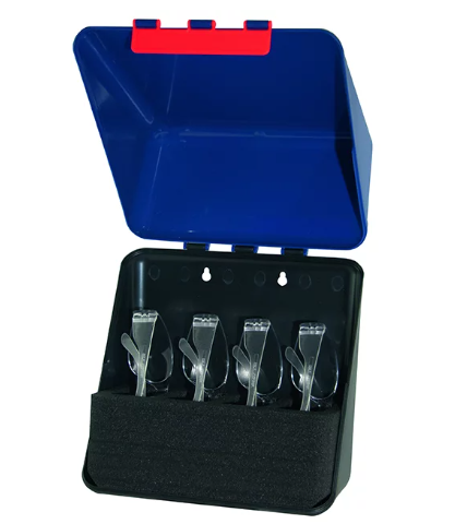 Gebra SecuBox Midi 4 für 4 Schutzbrillen blau