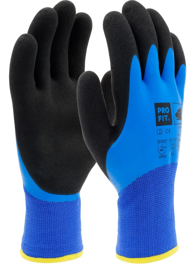 Pro-Fit® Winter Arbeitshandschuhe "Absolut Cool", Latex, blau/schwarz