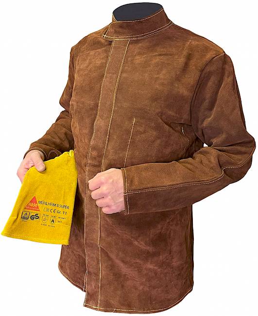 Hase Sebatanspaltleder-Schweißerjacke York Brown