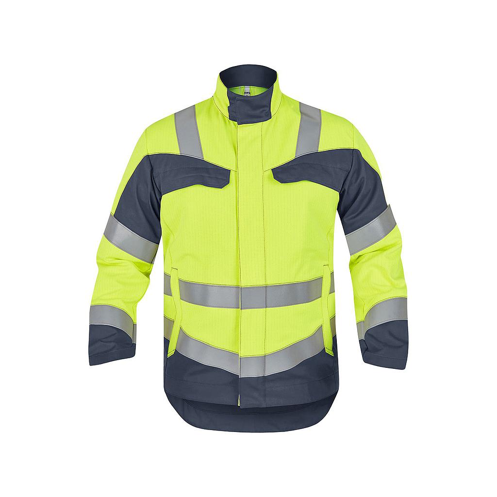 Jacke 2384 Multiseven teilw. zweilagig leuchtgelb/grau