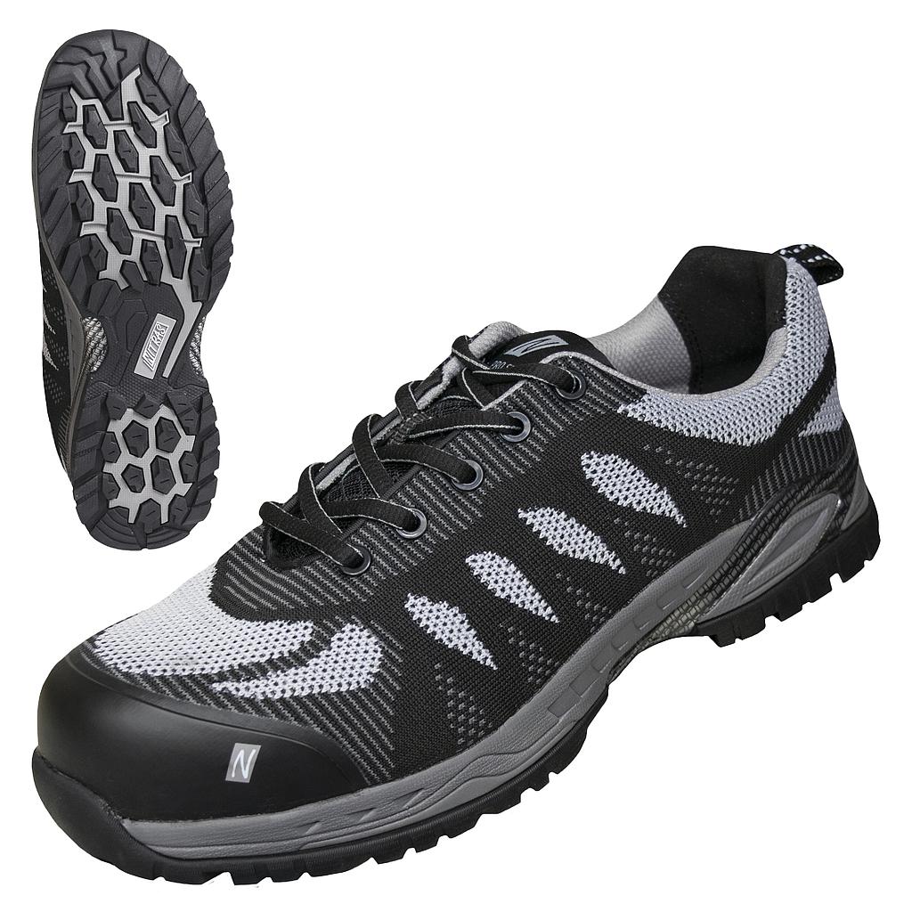 NITRAS® PRO STEP S1P Sicherheitshalbschuhe  schwarz/grau EN ISO 20345, DGUV Regel 112-191