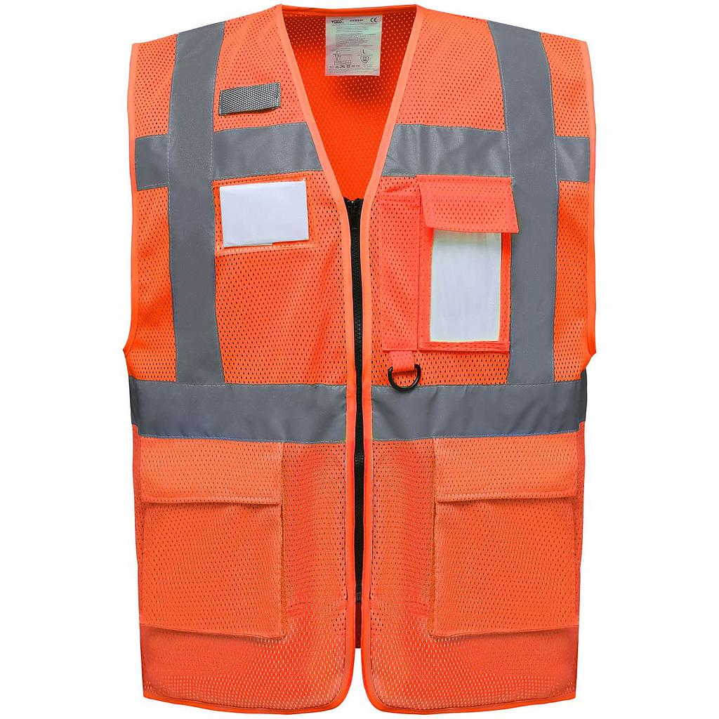 YOKO Hi-Vis Mesh Warnweste orange