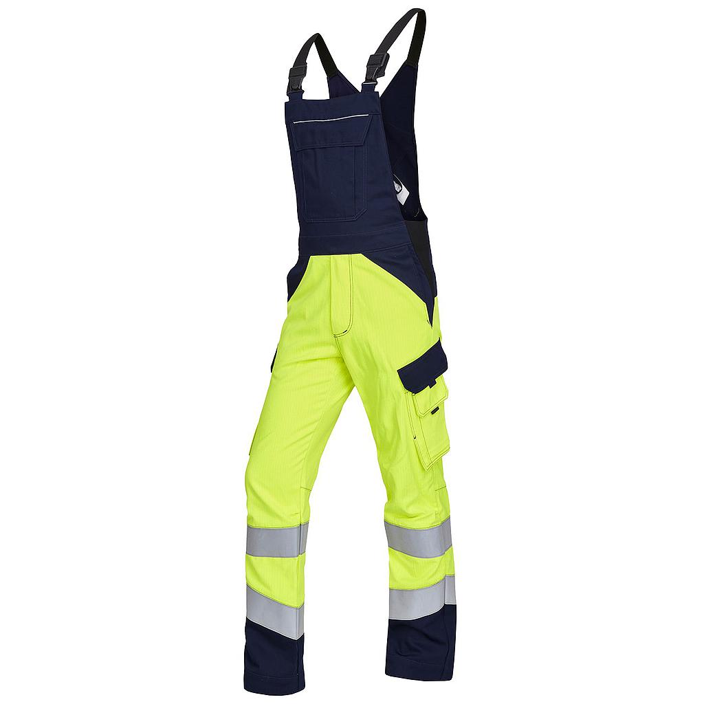 Latzhose 2386 Multiseven teilw. zweilagig leuchtgelb/marine