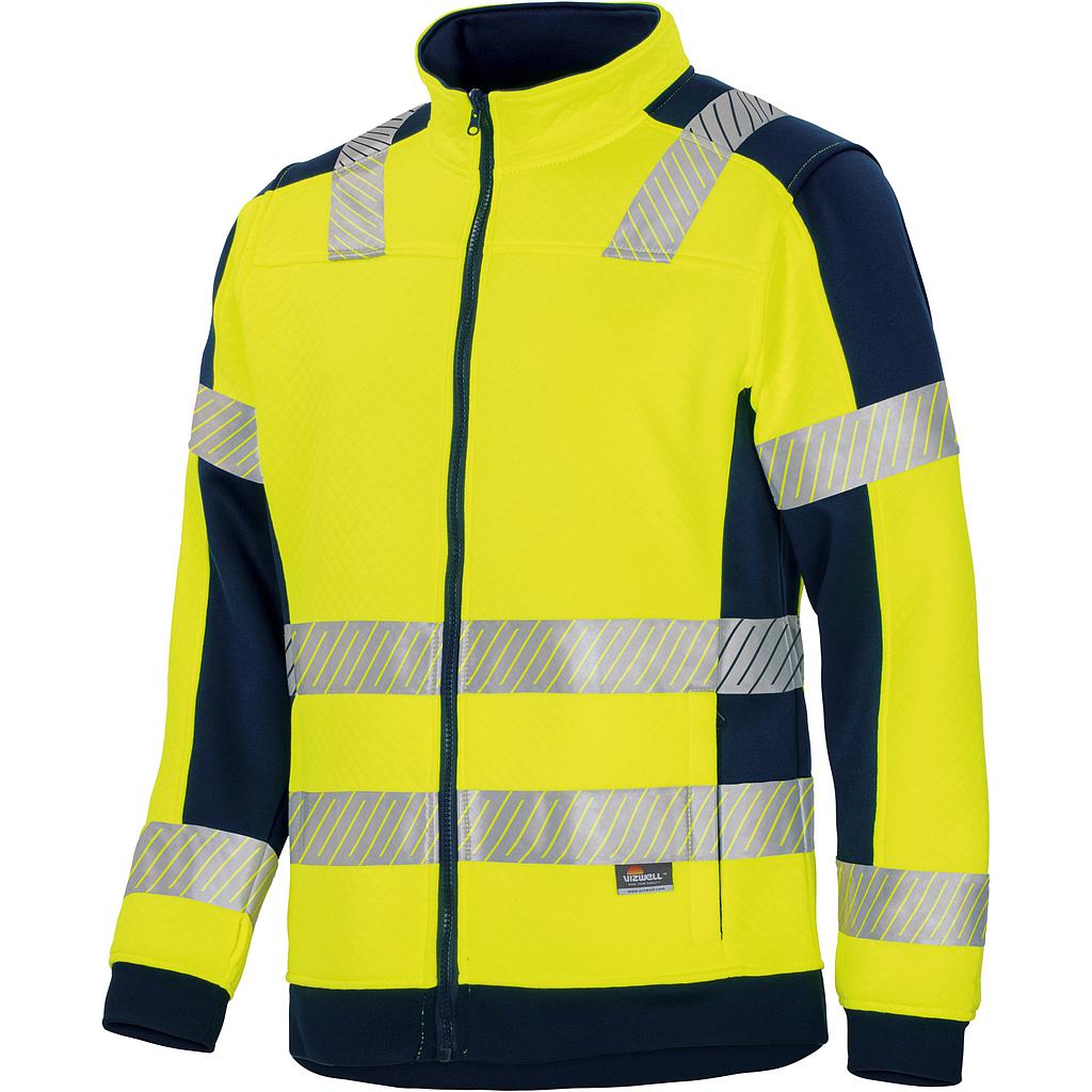 Vizwell Stepp-Innenjacke leuchtgelb-marine