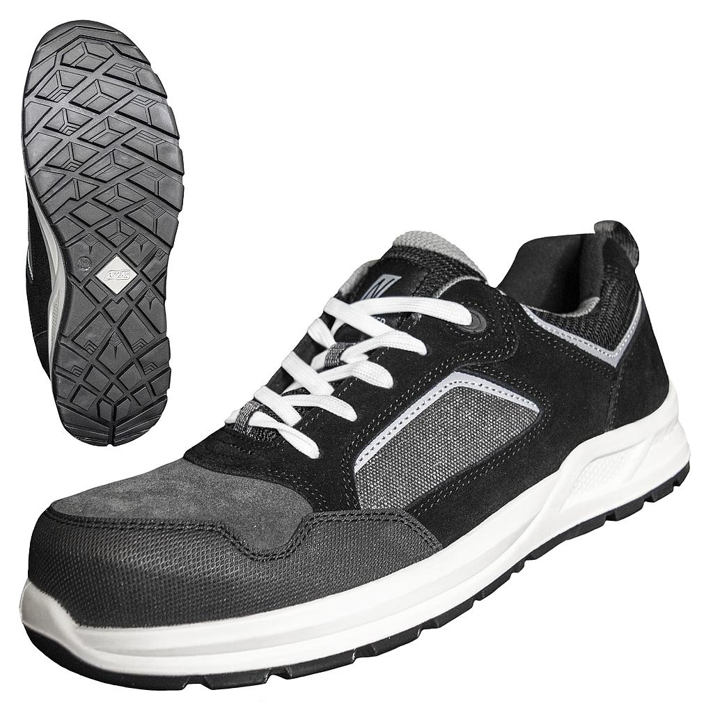 NITRAS® CLASSIC STEP S1P Sicherheitshalbschuhe grau/schwarz EN ISO 20345, EN IEC 61340-4-3, DGUV Regel 112-191
