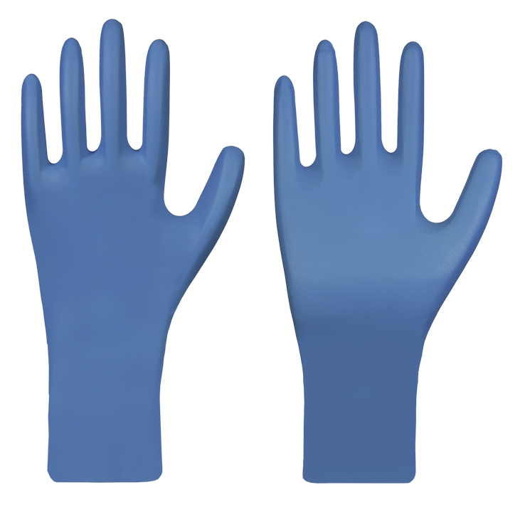Solidstar® PREMIUM Nitril-Einmalschutzhandschuh blau puderfrei TYP A Box à 50 Stück