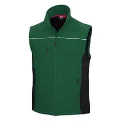 MOTION TEX LIGHT Softshellweste grün/schwarz