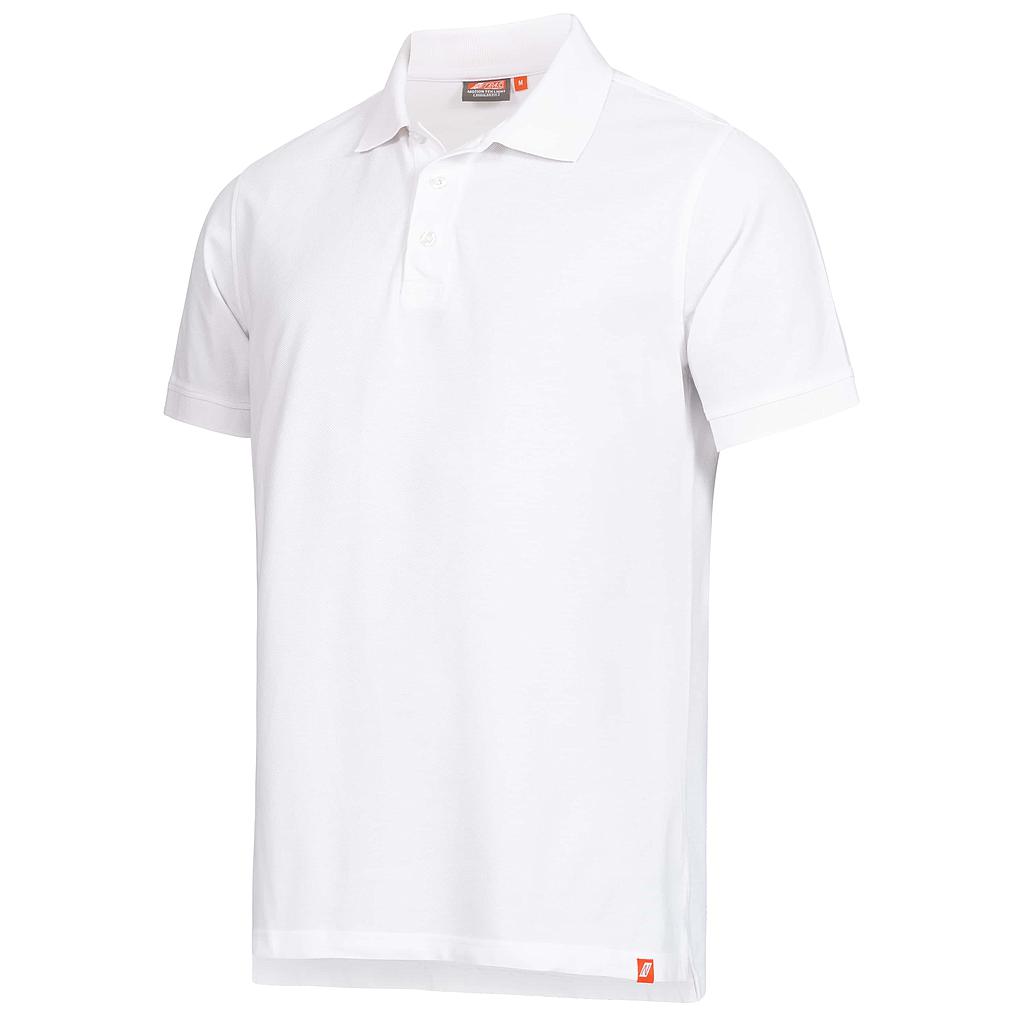 NITRAS® MOTION TEX LIGHT, Poloshirt, vorgewaschen, Polokragen, 100% Baumwolle, 200g/qm, STANDARD 100 by OEKO-TEX® weiß