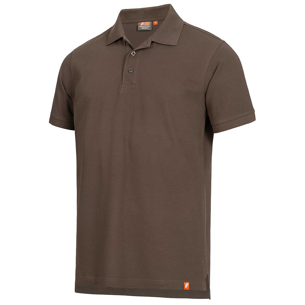 NITRAS® MOTION TEX LIGHT, Poloshirt, vorgewaschen, Polokragen, 100% Baumwolle, 200g/qm, STANDARD 100 by OEKO-TEX® braun