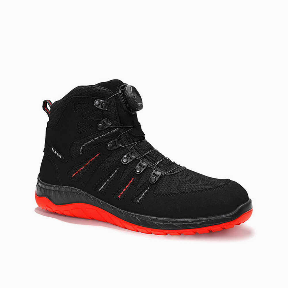 ELTEN Sicherheitsstiefel MADDOX BOA® black-red Mid ESD S3S