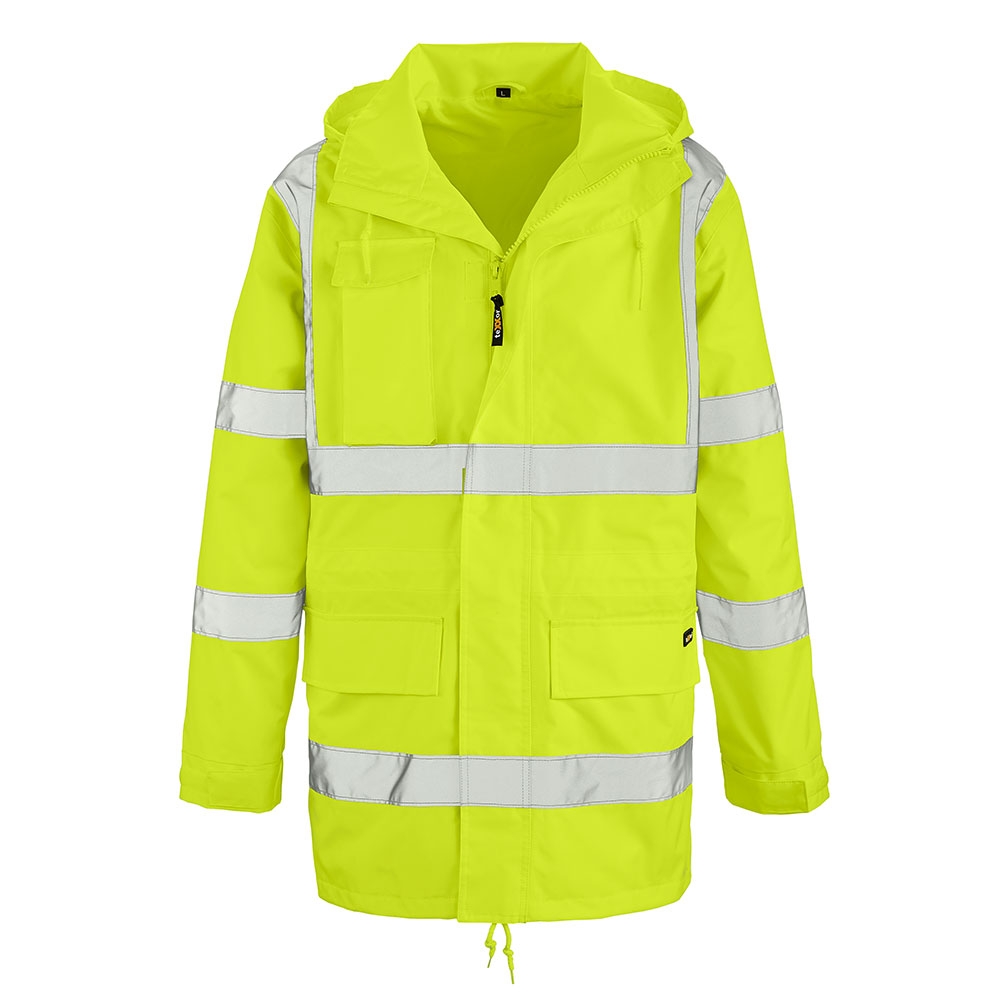 teXXor® Warnschutz-Regenjacke BARRIE warngelb