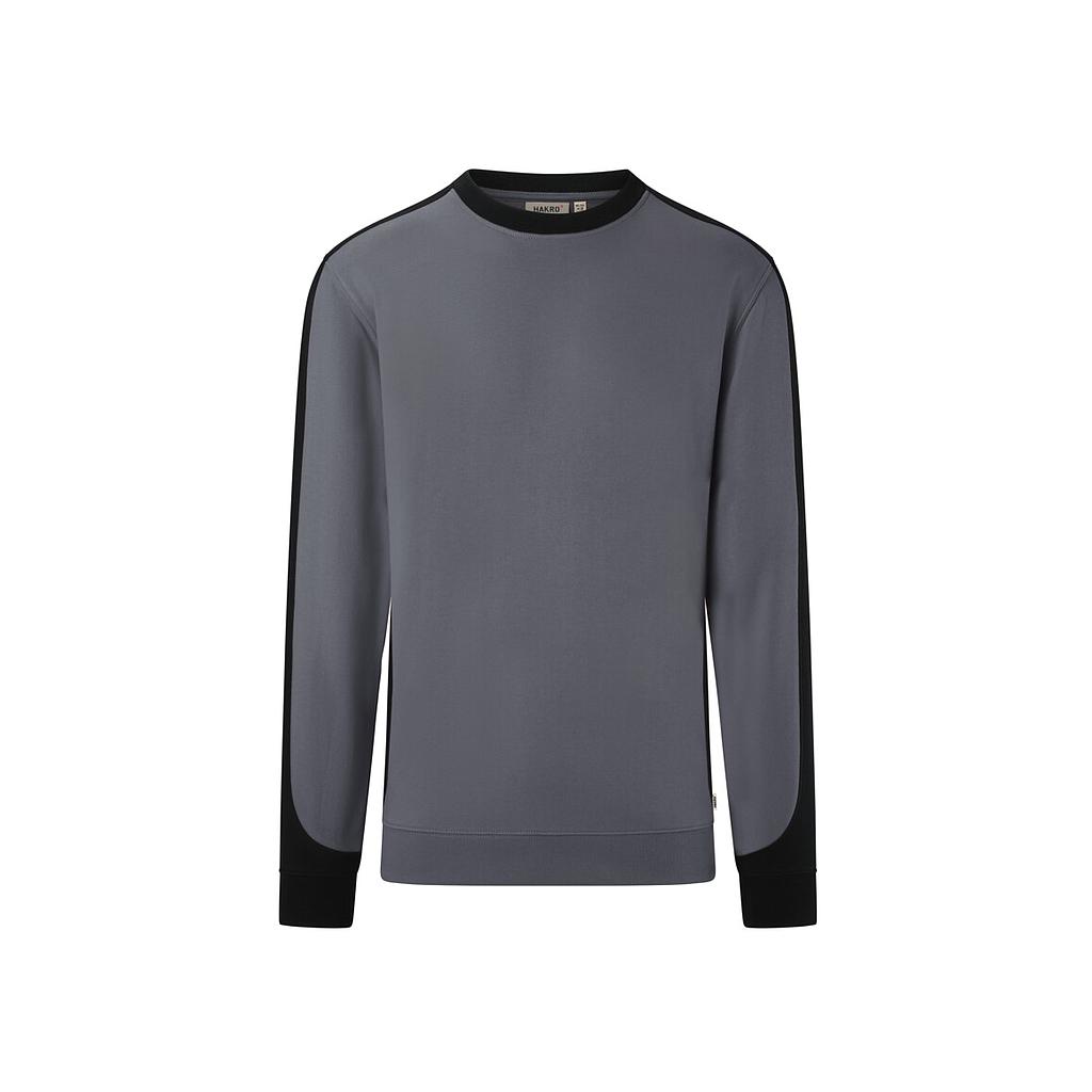 HAKRO Sweatshirt Contrast MIKRALINAR® ECO anthrazit/schwarz 