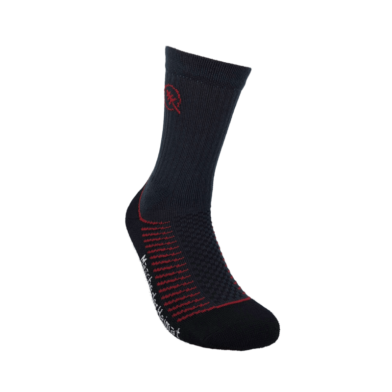 Socks Merino Sommer, anthrazit-dunkelrot
