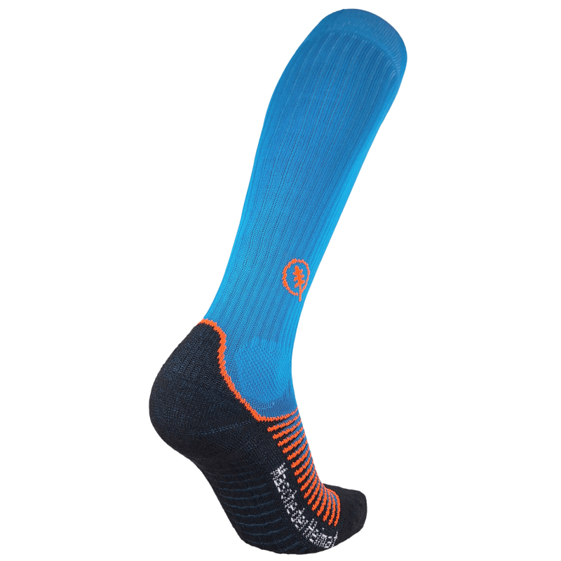Bike-run Socks, azur fluoorange