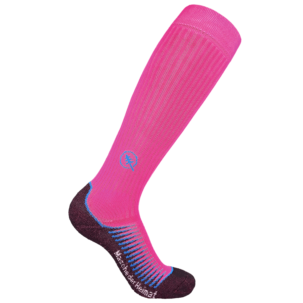 Bike-run Socks, fluopink azur