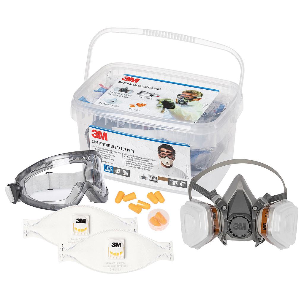 3M™ Arbeitsschutz-Starter-Box für Profis 1000MCWE, Atem-, Augenund Gehörschutz, 1 Set/Packung