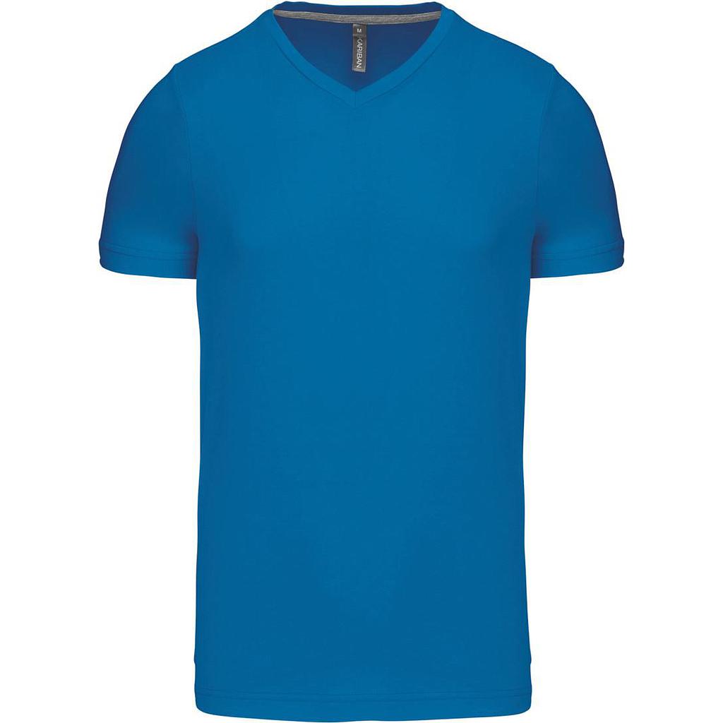 Kariban Herren V-Ausschnitt T-Shirt K 357 tropical blue